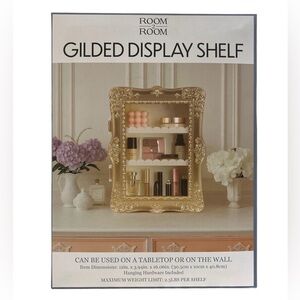 Gold Gilded Display Shelf - Tabletop or Wall Shelf